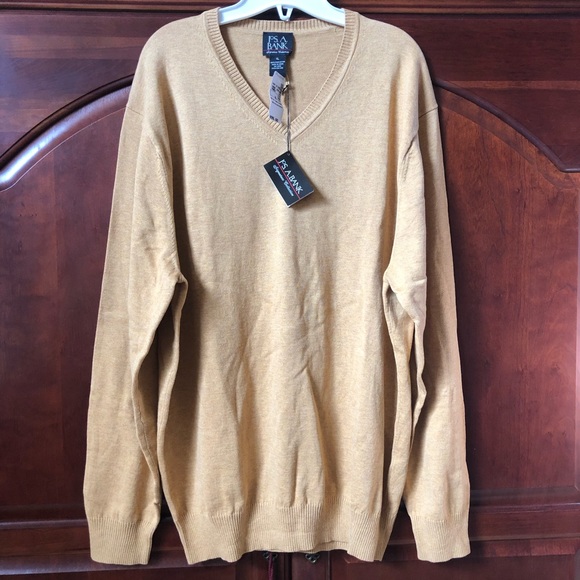 Jos A. Bank Honey color sweater. Size XL. - Picture 1 of 5